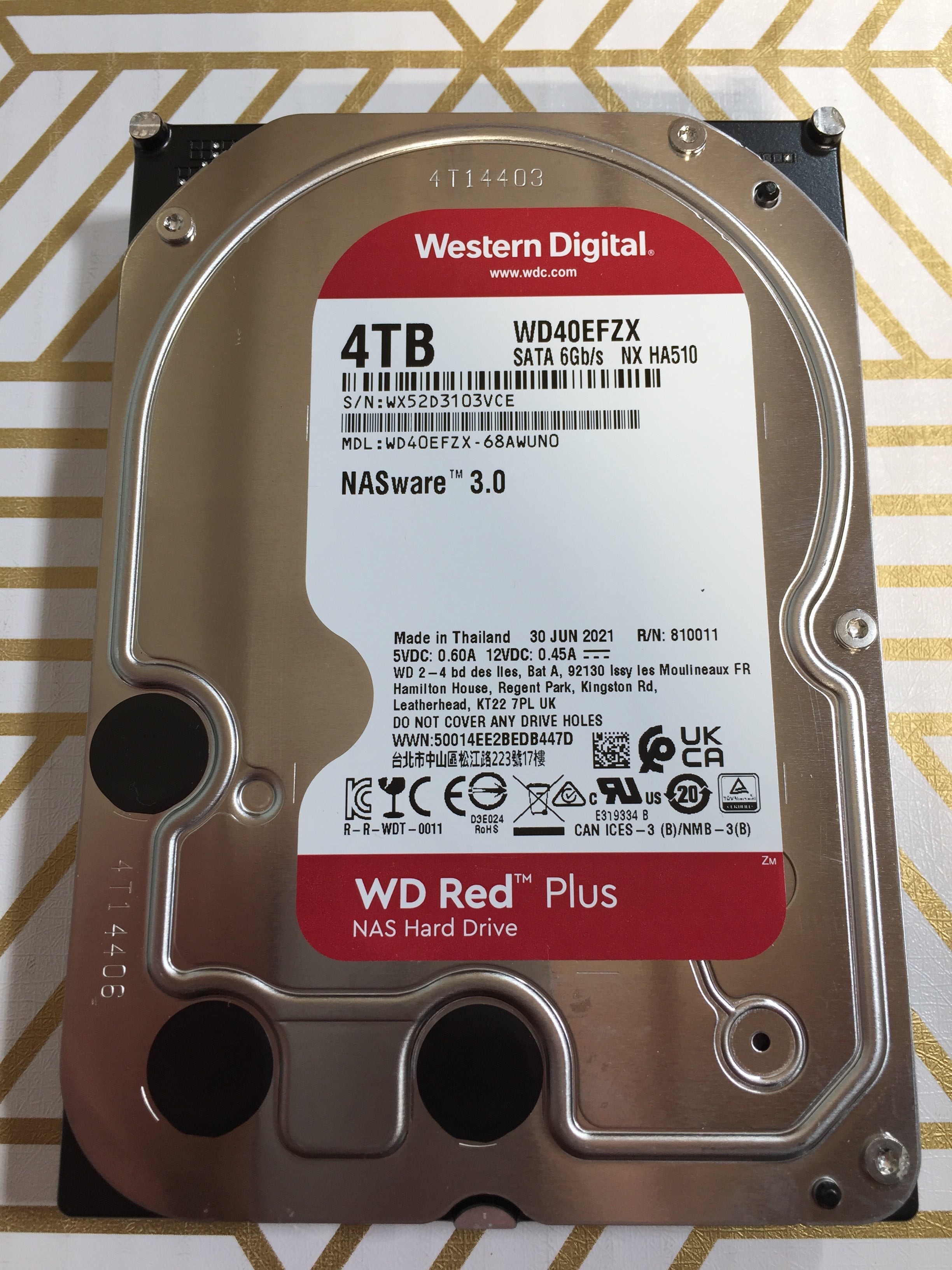 Western Digital 4TB WD Red Plus NAS Internal Hard Drive HDD - WD40EFZX (7682469069038)